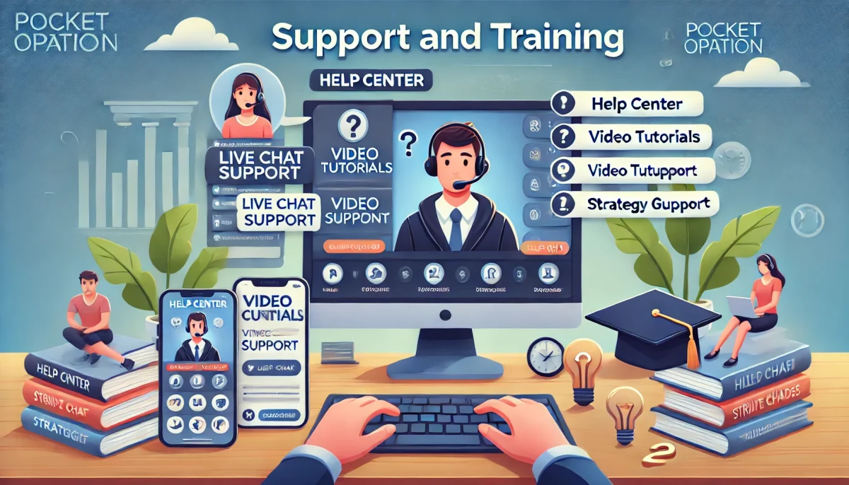 Support and training using Pocket Option tools