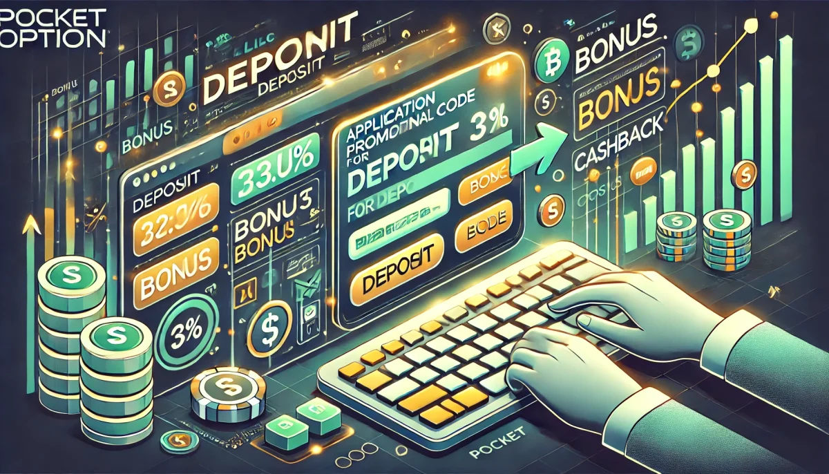 Application of promo code for deposit and replenishment of Pocket Option