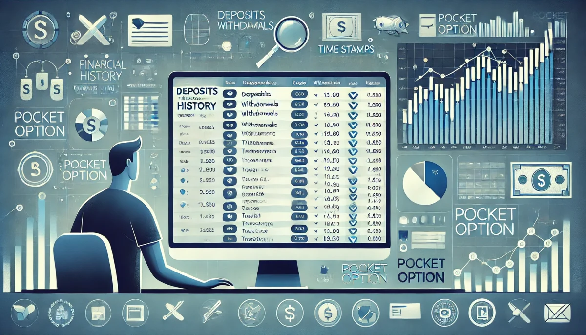 History of financial transactions with the broker